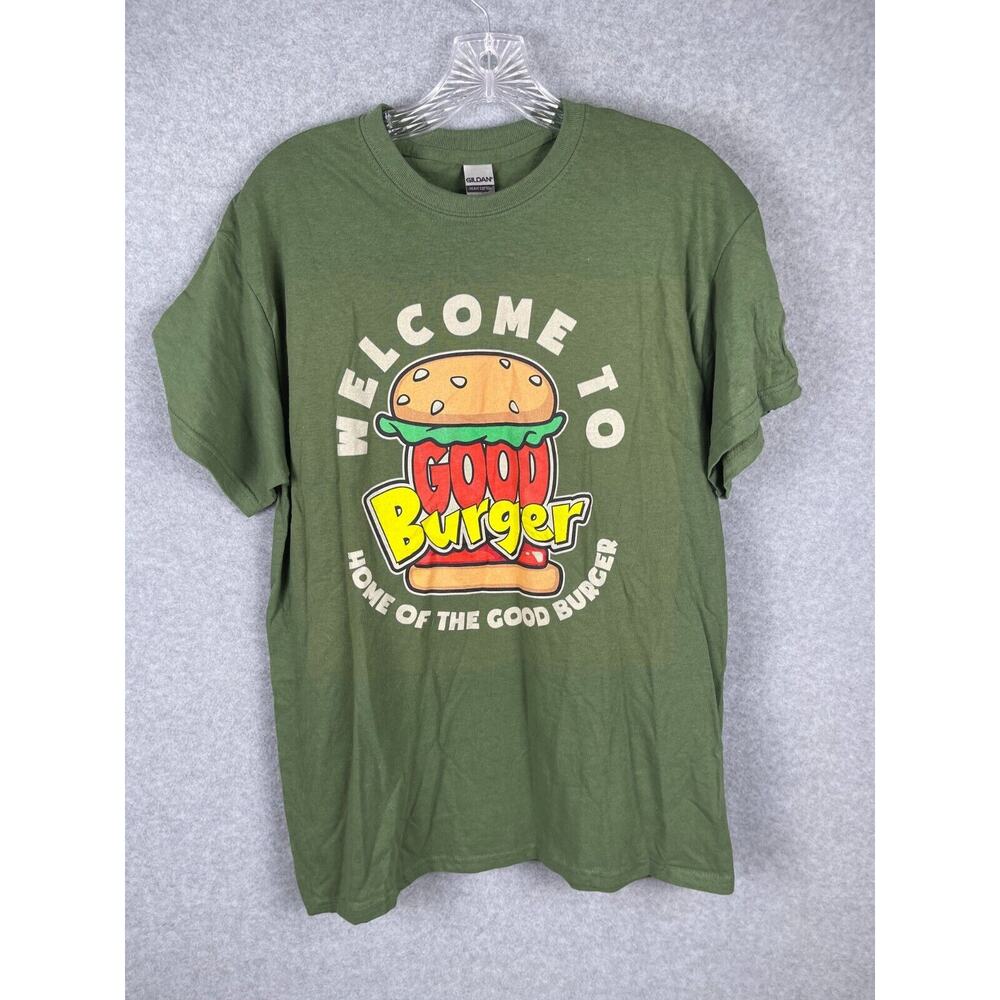 Gilden Welcome to Good Burger T Shirt Men's‎ Size M Green Movie Graphic Tee NWOT